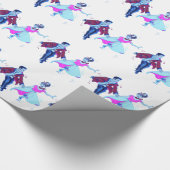 プードルのスカートのクリスマスの包装紙 ラッピングペーパー (角)