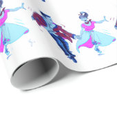 プードルのスカートのクリスマスの包装紙 ラッピングペーパー (ロールコーナー)