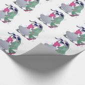 プードルのスカートのサドルシューズ ラッピングペーパー (角)