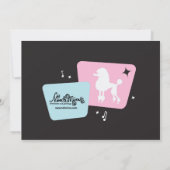 プードルのスカートの50年代のテーマのパーティの招待状 招待状 (裏面)