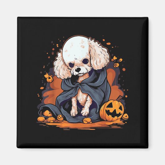 プードルのハロウィン マグネット (正面)