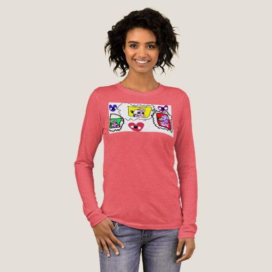 プードルのハート トライブレンドＴシャツ (正面全体)