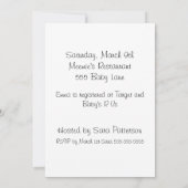 プードルのベビーシャワーの招待状を騙します 招待状 (裏面)