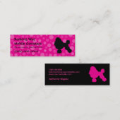 プードルのペットの世話のピンク スキニー名刺 (正面/裏面)
