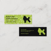 プードルのペットの世話のライム スキニー名刺 (正面/裏面)