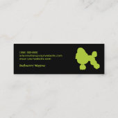 プードルのペットの世話のライム スキニー名刺 (裏面)