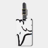 プードルのポートレート ラゲッジタグ (正面縦)