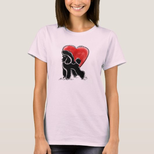 プードルのリノカット Tシャツ (正面)