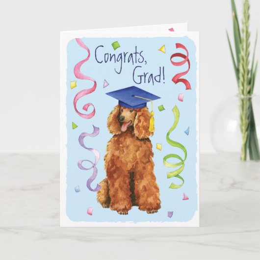 プードルの卒業生 カード (正面)