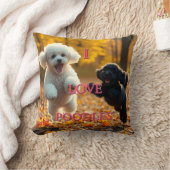 プードルの子犬のジャンプ クッション (ブランケット)