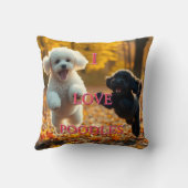 プードルの子犬のジャンプ クッション (裏面)