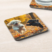 プードルの子犬のジャンプ コースター (左側)