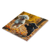 プードルの子犬のジャンプ タイル (側面)