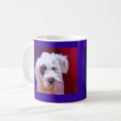 プードルの子犬のマグ コーヒーマグカップ (正面左)