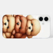 プードルの子犬の愛らしいスタック Case-Mate iPhoneケース (裏面 (横))