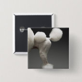 プードルの山々が灰色の背景に 缶バッジ (正面&裏面)