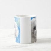 プードルの恋人のギフト コーヒーマグカップ (中央)