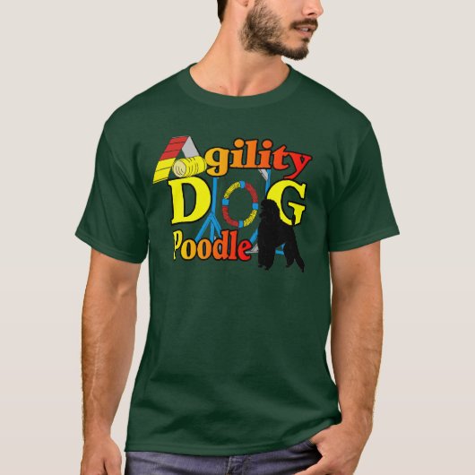 プードルの敏捷性ギフト Tシャツ (正面)