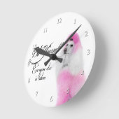 プードルの時計 ラウンド壁時計 (傾斜)