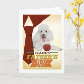 プードルの父の日カード カード (黄色い花)