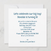 プードルの犬のカード,  プードルの誕生日 招待状 (裏面)