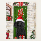 プードルの犬のクリスマス プランナー手帳 (裏面)