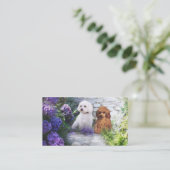 プードルの繁殖動物の名刺 名刺 (スタンド正面)