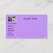 プードルの繁殖動物の名刺 名刺 (裏面)