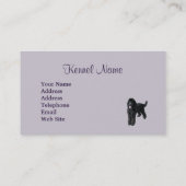 プードルの繁殖動物の名刺 名刺 (裏面)