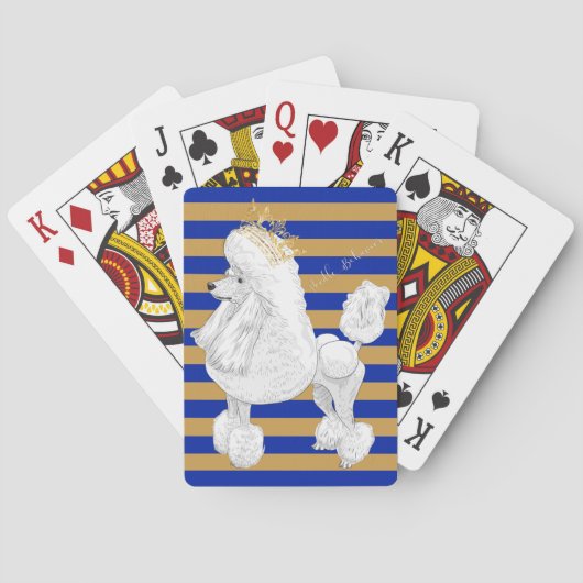 プードルの行動のトランプ トランプ (裏面)