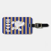 プードルの行動のモノグラムの荷物のラベル ラゲッジタグ (正面横)