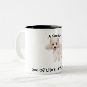 プードルの要素 ツートーンマグカップ (正面左)