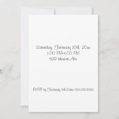 プードルの誕生日のパーティの招待状を騙します 招待状 (裏面)