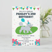 プードルの誕生日パーティーへようこそ 招待状 (スタンド正面)
