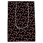 プードルの輪（ピンク色の黒） ミディアムペーパーバッグ (裏面)