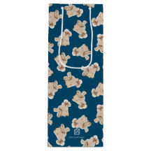 プードルの輪(青は白パーソナライズされた)