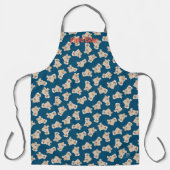 プードルの輪(青は白) エプロン (正面)