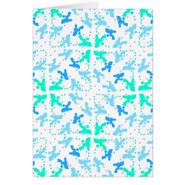 プードルの青い点パターン (正面)