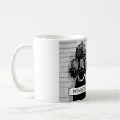 プードルの顔写真のマグ コーヒーマグカップ (左)