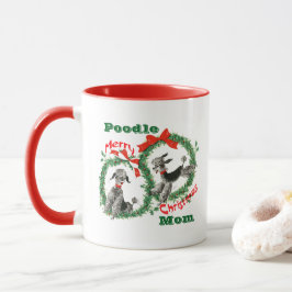 プードルの飼い主のためのクリスマスギフト マグカップ