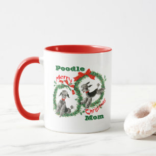プードルの飼い主のためのクリスマスギフト マグカップ