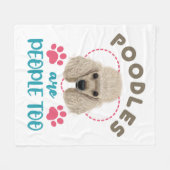 プードルは人々もプードルの所有者の恋人 フリースブランケット (正面(横))