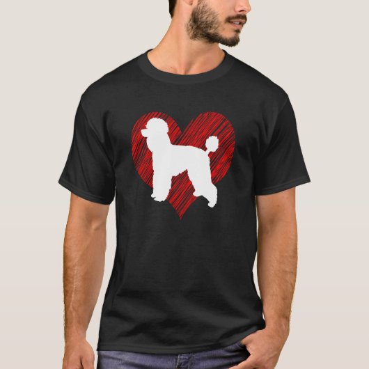プードルは犬の親が大好き Tシャツ (正面)