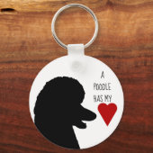 「プードルは私のハートを持っている」キーチェーン キーホルダー (正面)