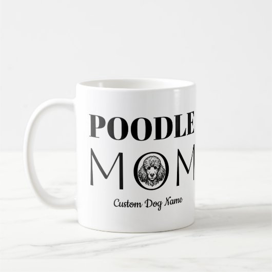 プードルを愛する母への誕生日ギフト コーヒーマグカップ (左)