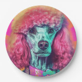 プードルを解き放つパーティー紙プレート9" ペーパープレート (正面)