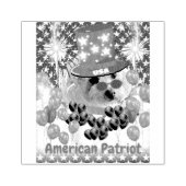 プードルアメリカン・パトリオット木印 ラバースタンプ (インプリント)