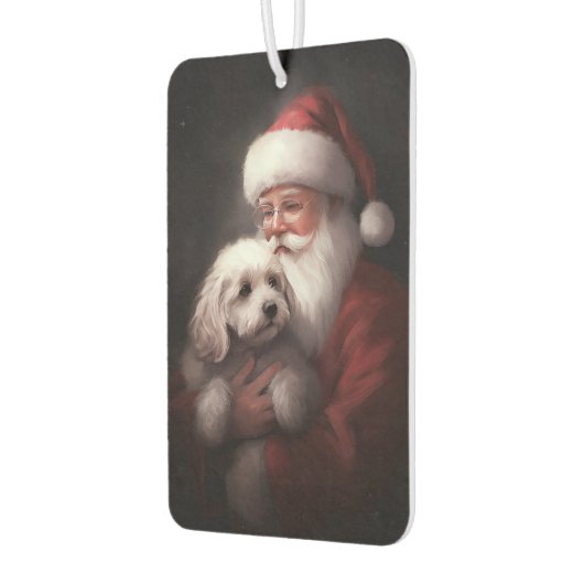 プードルウィズサンタクロースフェスティバルクリスマス カーエアーフレッシュナー (左)