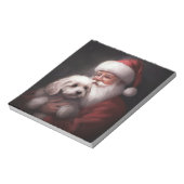 プードルウィズサンタクロースフェスティバルクリスマス ノートパッド (回転)