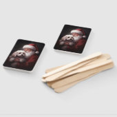 プードルウィズサンタクロースフェスティバルクリスマス ハンドファン (組立なし)